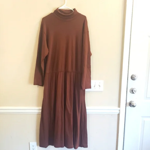 Plus Size Land's End women's sweater maxi dress - Picture 3 of 10